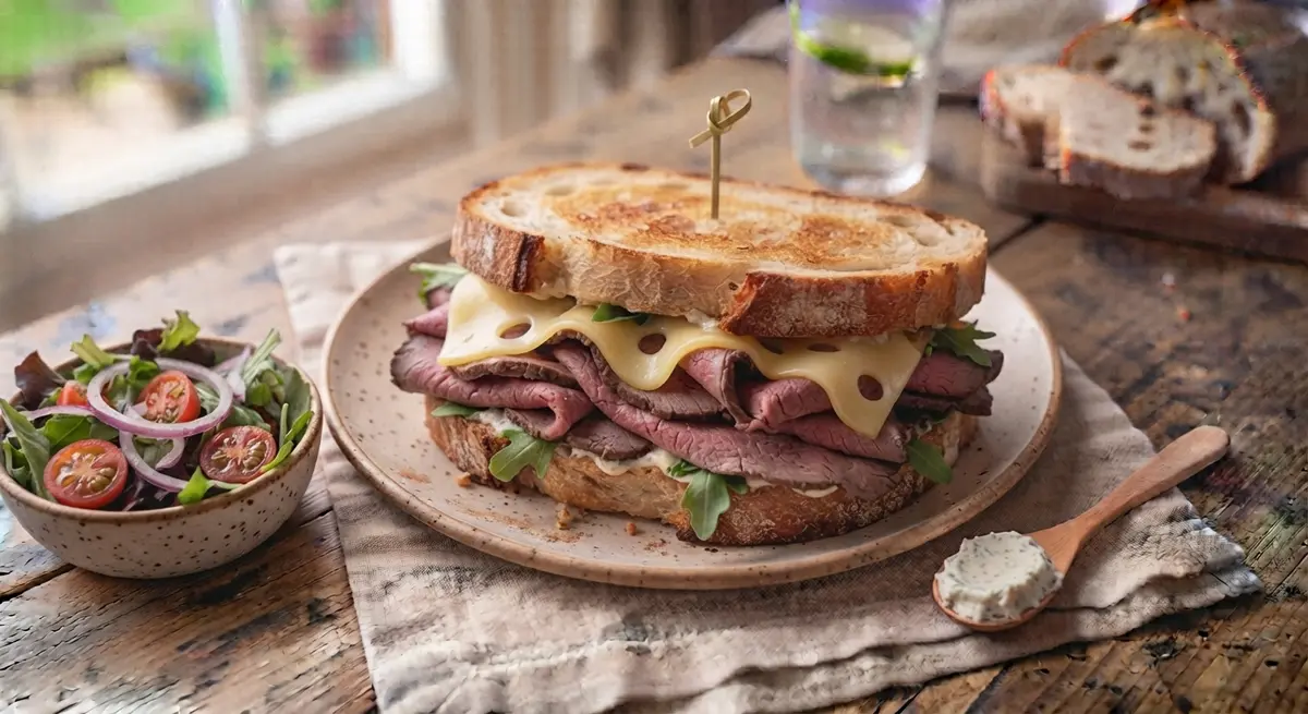 Roast Beef & Swiss Cheese Sandwich